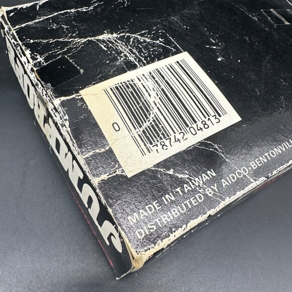 Vintage Jump Rope 9 Ft Winners Choice Black Red Cotton Rope Swivels 1980s Taiwan - Picture 9 of 10